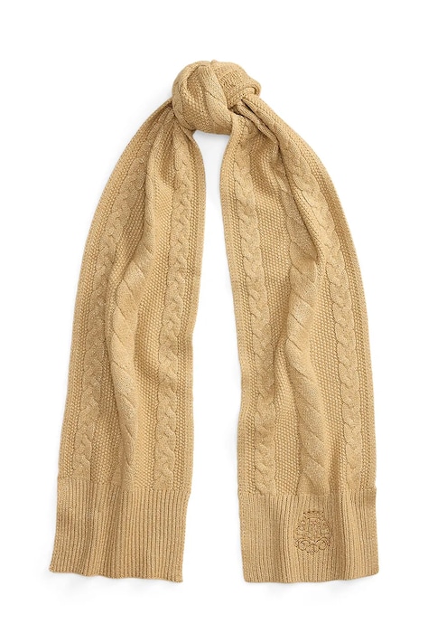 Lauren Ralph Lauren Szalik damski z wełną beżowy 454P23550