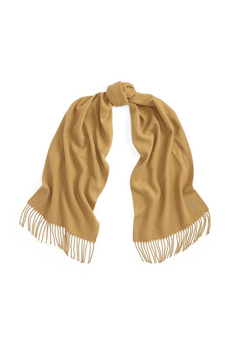 Lauren Ralph Lauren Szalik damski z dodatkiem wełny brązowy 454P04453
