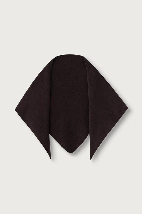 BOSS Kratki šal za žene od vune Lancetta_scarf smeđi 50569774