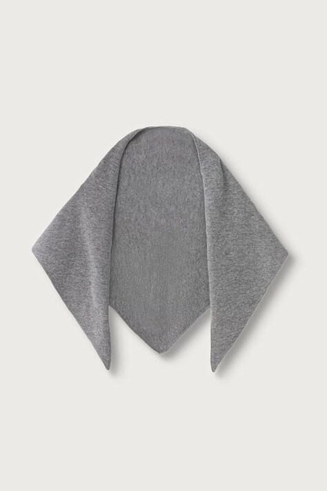 BOSS Kratki šal za žene od vune Lancetta_scarf sivi 50569774