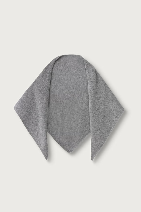 BOSS Kratki šal za žene od vune Lancetta_scarf sivi 50569774