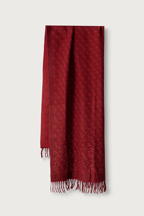 Guess Szalik damski bordowy AW5658 POL03