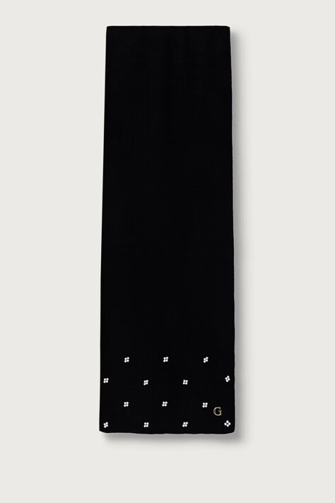Guess Szalik damski z wiskozy czarny AW5636 VIS03