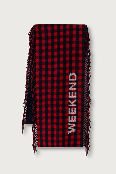Weekend Max Mara Szalik damski z wełną WKAFILOVIA granatowy 2625546065600