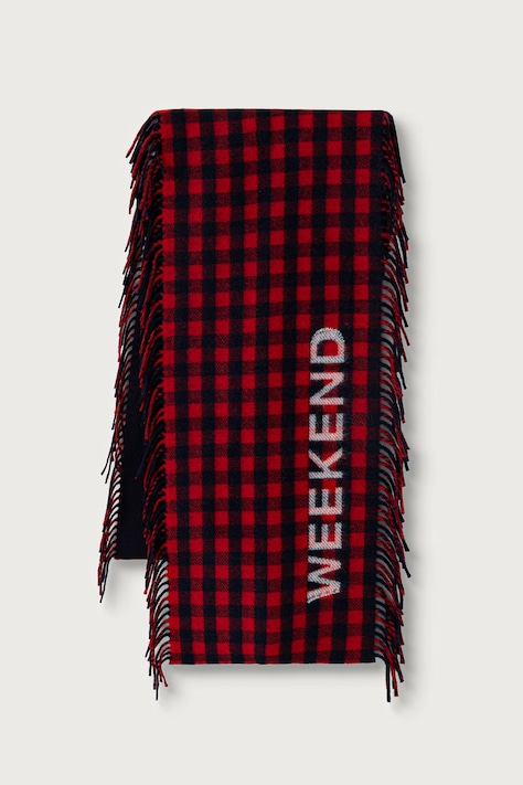 Weekend Max Mara Szalik damski z wełną WKAFILOVIA granatowy 2625546065600