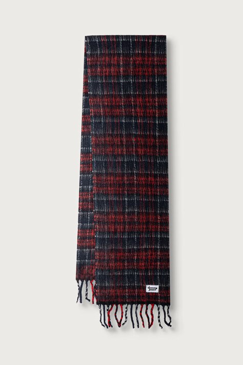 Tommy Jeans Szalik damski z wełną bordowy AW0AW18985