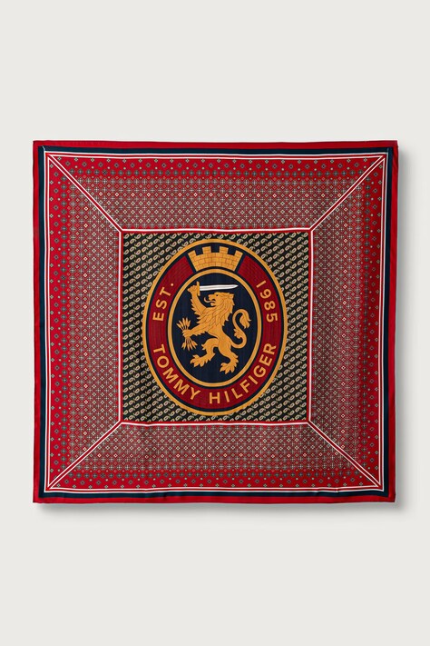 Tommy Hilfiger Apaszka damska jedwabna czerwona AW0AW19127