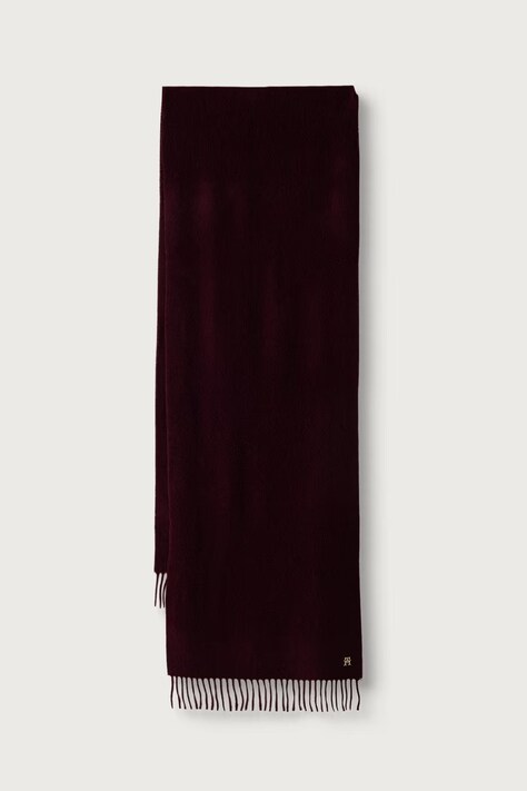 Tommy Hilfiger szalik damski kaszmirowy bordowy AW0AW19118