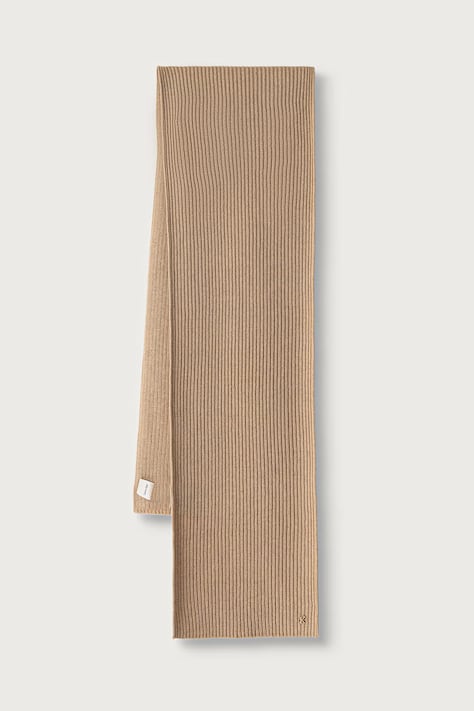 Calvin Klein Шал дамски от вълнена материя бежов LV04F8119G