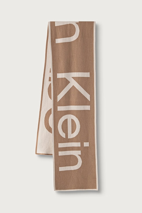 Calvin Klein kratki šal za žene s pamukom bež LV04F8108G