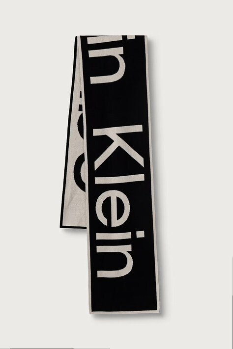 Calvin Klein szalik damski z bawełną czarny LV04F8108G