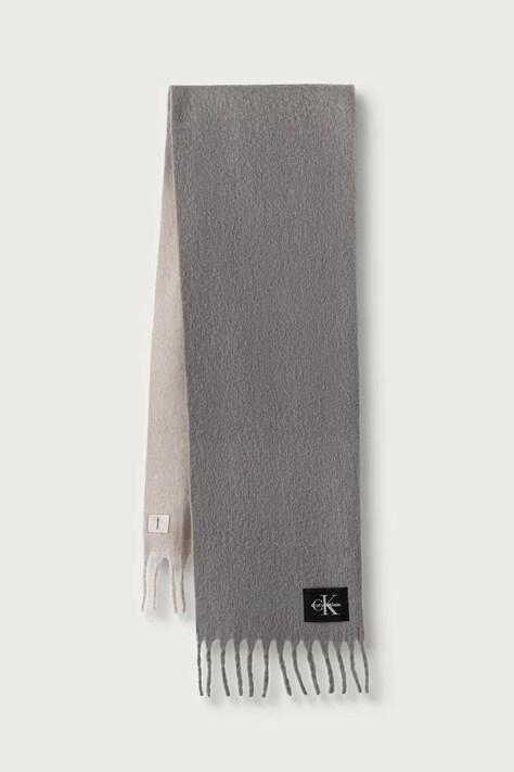 Calvin Klein Sciarpa da donna con misto lana grigia LV04F8103G