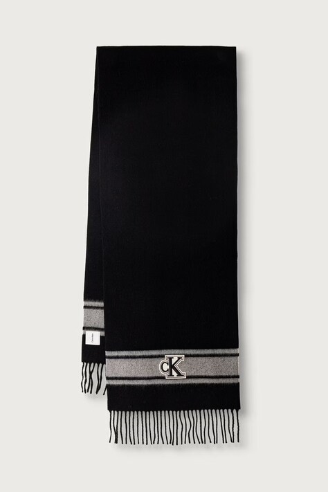 Calvin Klein Sciarpa da donna in lana nera LV04F8101G
