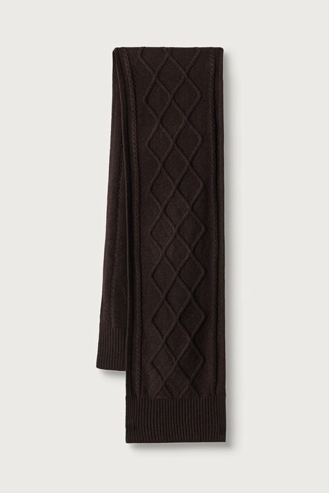 Armani Exchange Šálik dámsky s prímesou vlny hnedý XW003011 AF25938