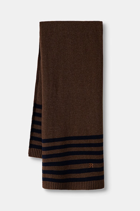 ERMANNO Firenze szalik damski z wełną brązowy D49ER004EO8
