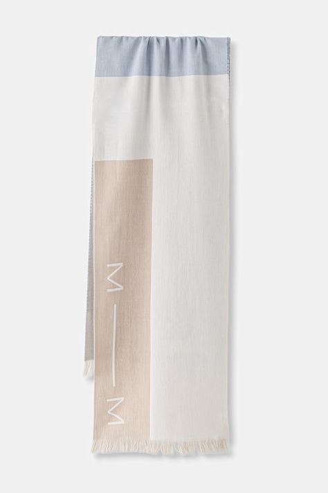 MM by Max Mara szalik damski z dodatkiem wełny MMLAIRONE niebieski 2626546027600