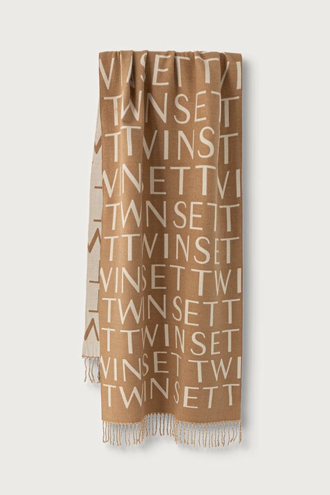 Twinset Kratki šal za žene bež 262LI4BVV