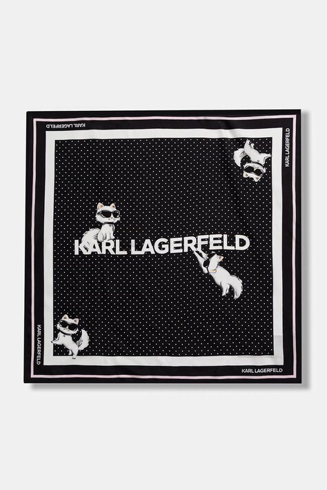Karl Lagerfeld marama za žene svilena IKON crna B3W33037