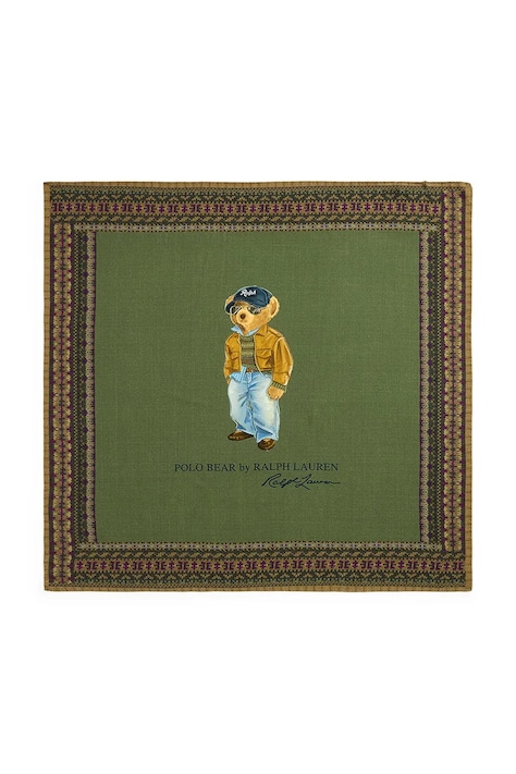 Polo Ralph Lauren apaszka damska wełniana zielona 455P18122