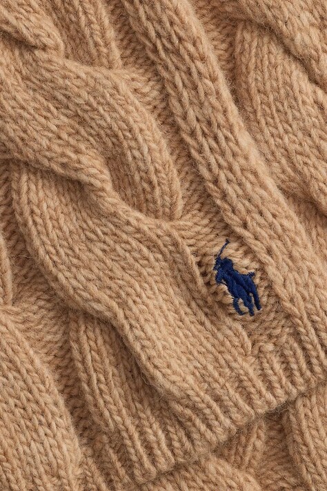Polo Ralph Lauren шарф жіночий вовняний — AW26-SADZYC, бежевий — фото 3