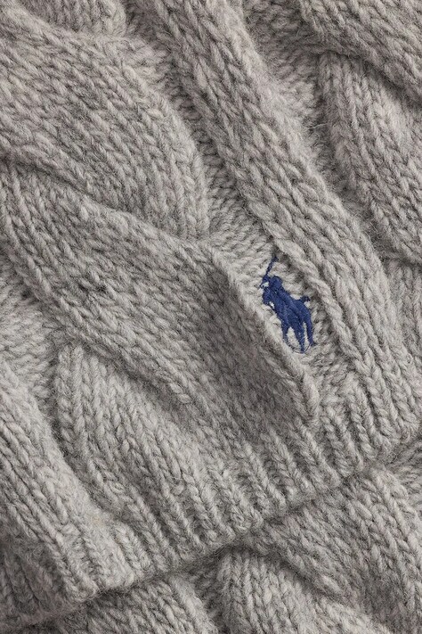 Polo Ralph Lauren шарф жіночий вовняний — AW26-SADZYC, сірий — фото 3
