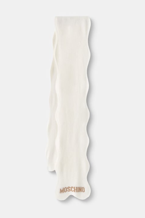 Moschino szalik damski z wełną beżowy M3471 30853