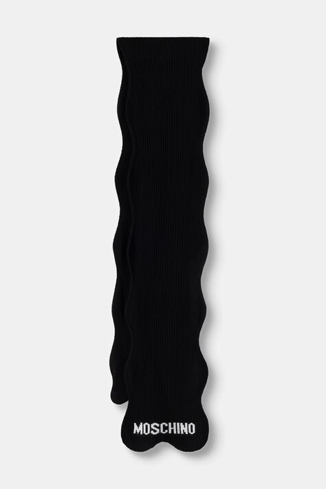 Moschino szalik damski z wełną czarny M3471 30853
