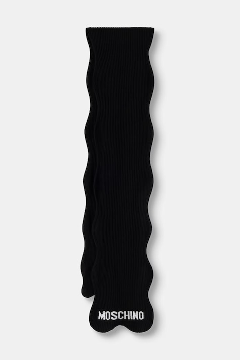 Moschino szalik damski z wełną czarny M3471 30853
