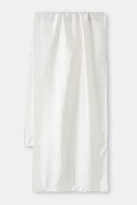 Moschino szal damski jedwabny biały M3447 30556
