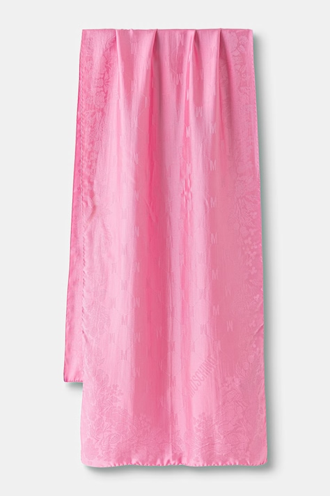 Moschino szal damski jedwabny różowy M3447 30556