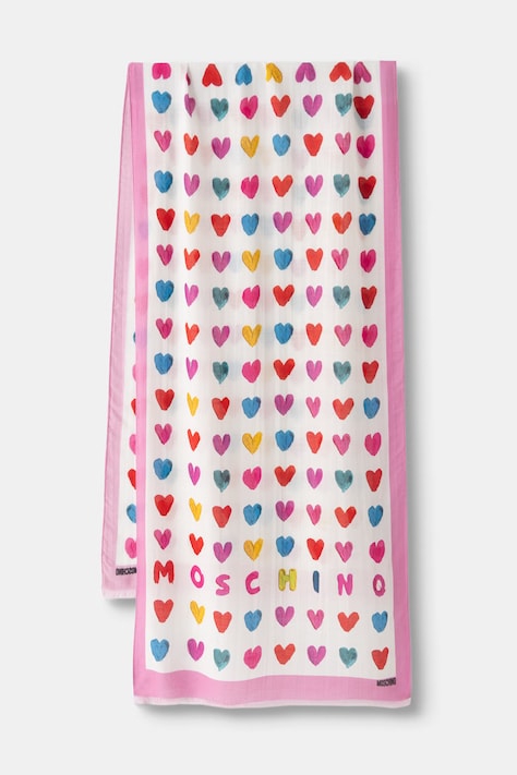 Moschino szal damski z dodatkiem kaszmiru różowy M3457 3314