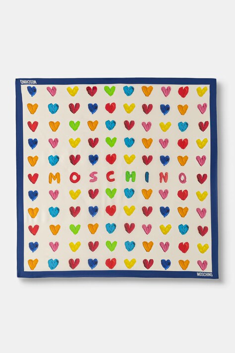 Moschino apaszetka damska jedwabna beżowa M3421 3525