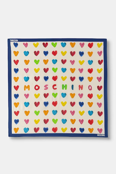Moschino apaszetka damska jedwabna beżowa M3421 3525