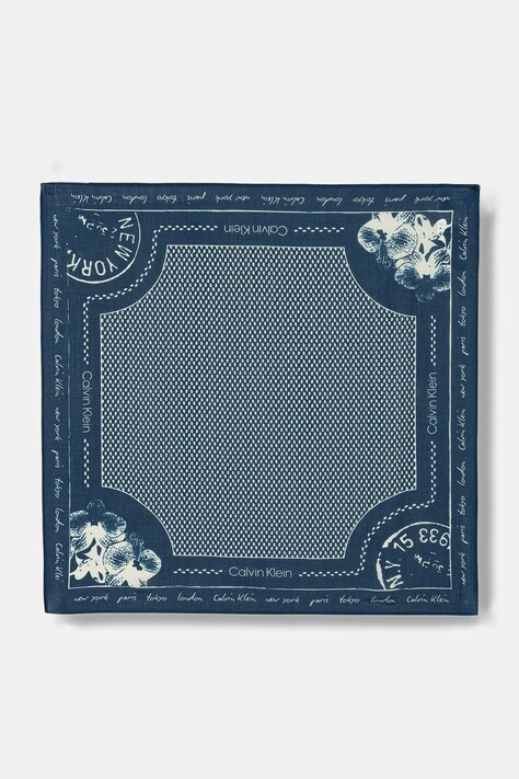Calvin Klein apaszka damska z modalu niebieska LV04F9029G