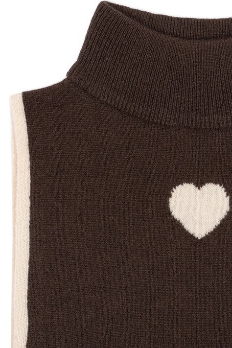Konges Sløjd Komin dziecięcy wełniany COLLETTE NECKWARMER brązowy KS103461