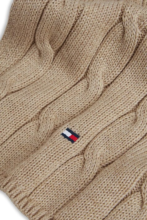 Tommy Hilfiger Szalik dziecięcy bawełniany beżowy KA0KA00094
