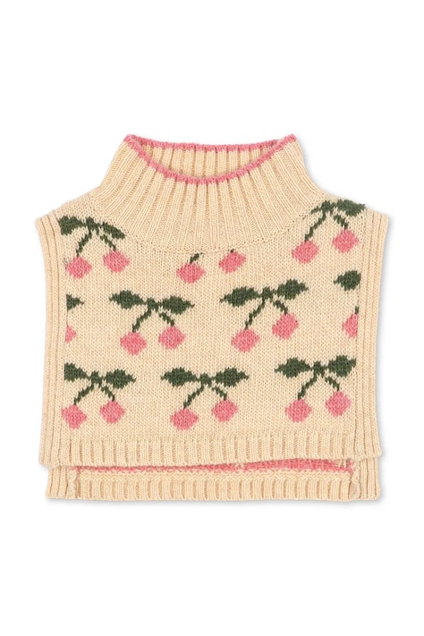 Konges Sløjd Cjevasti šal za djecu s vunom BELOU NECKWARMER bež KS105909