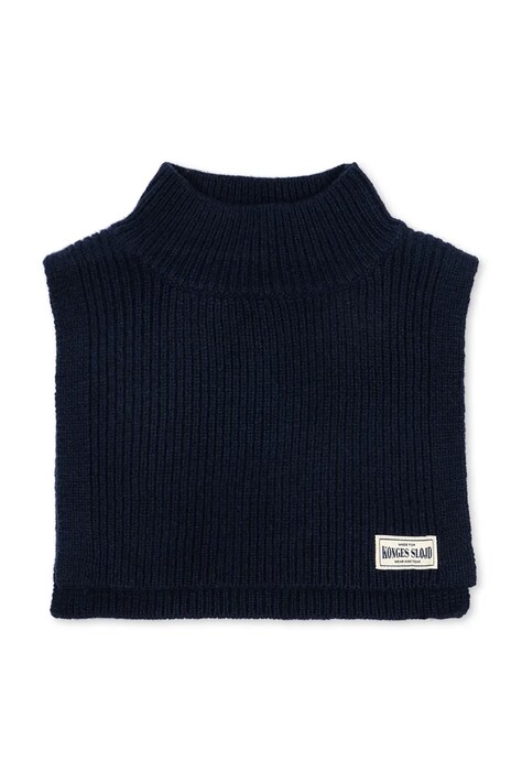 Konges Sløjd Komin dziecięcy wełniany BASIL NECKWARMER granatowy KS105697