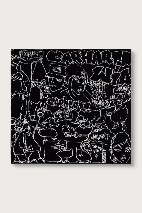 Carhartt WIP Blinkerfluid Bandana chusta bawełniana męska czarna I037297