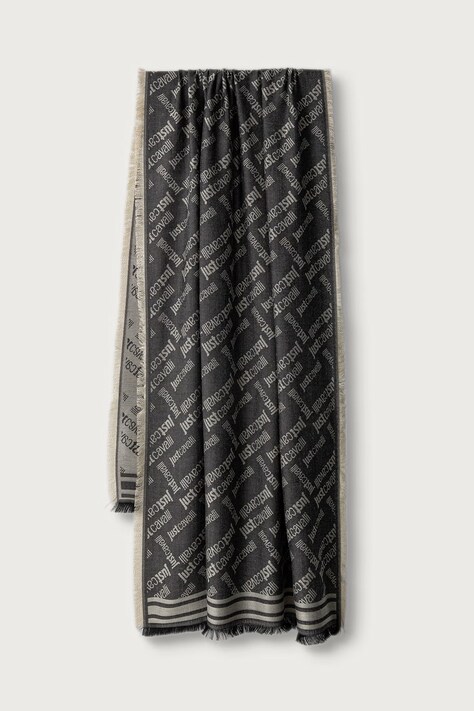 Just Cavalli Szal damski z wiskozy zielony 81QA2H03 ZG449