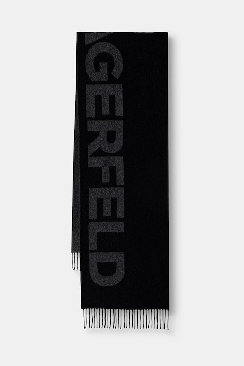 Karl Lagerfeld κασκόλ ανδρικό με μαλλί μαύρο 564137.805001