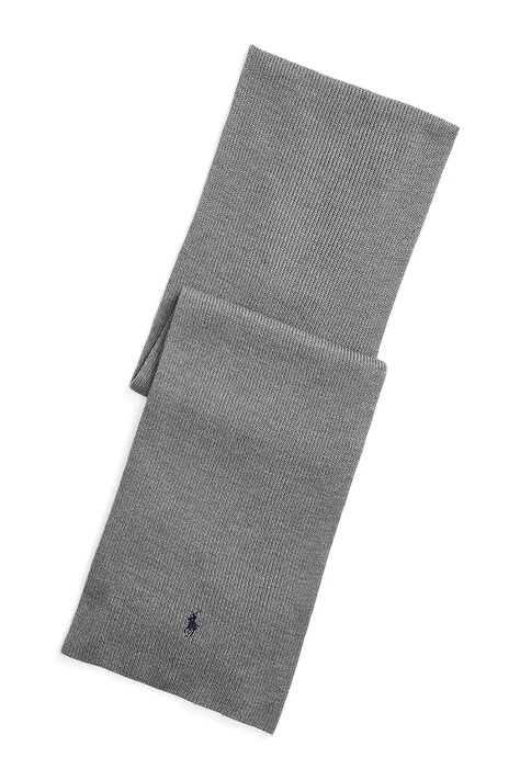 Polo Ralph Lauren Szalik męski wełniany szary 710886136