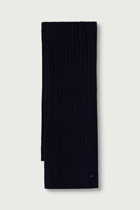 Tommy Hilfiger Šála pánská s vlnou námořnická modř AM0AM14861