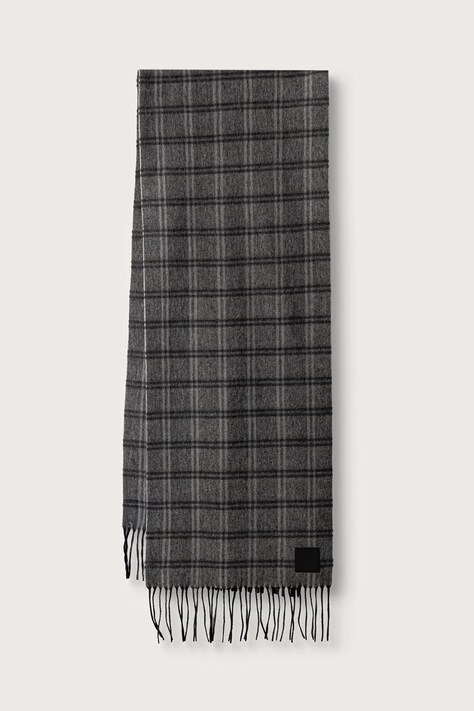 Calvin Klein Шал дамски от вълна сив LV04D8115G