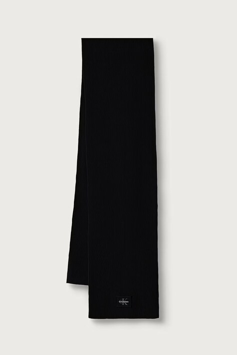Calvin Klein Šálik pánsky s viskózou čierny LV04D8097G