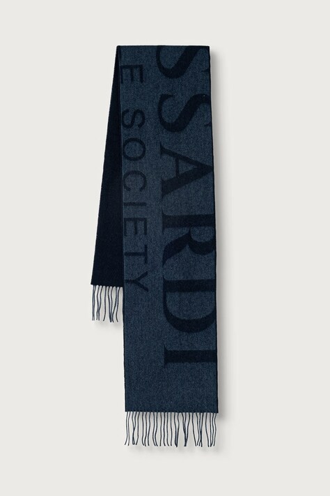 Trussardi Szalik męski wełniany granatowy S610C000014N