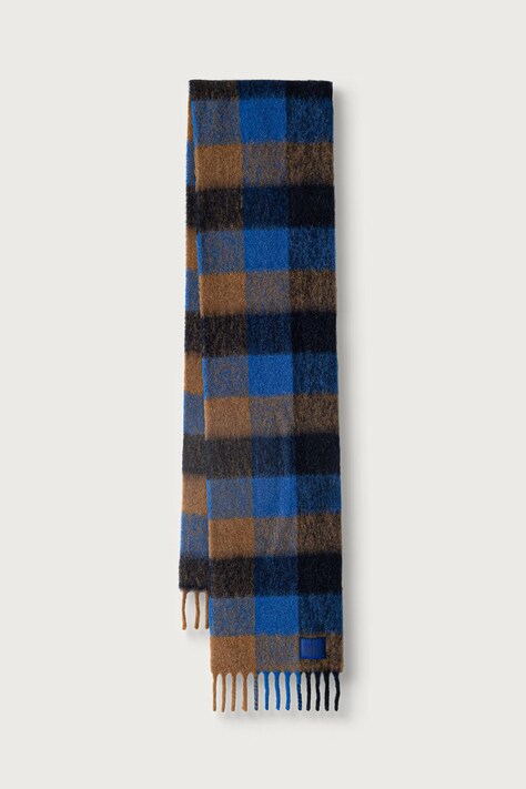 Paul Smith Szalik męski z wełną granatowy M1A-150T-W210