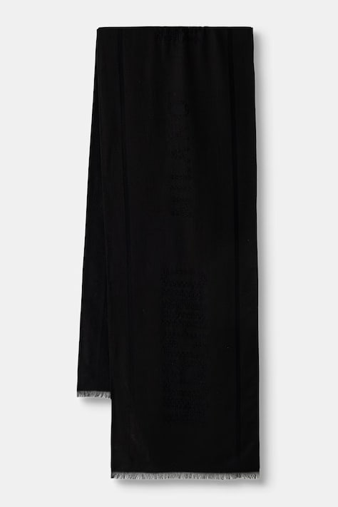 Moschino szalik męski z wełną czarny M5907 50249