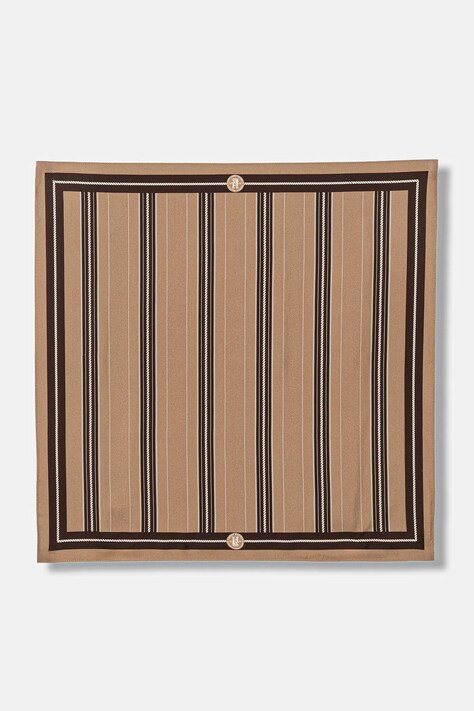 Tommy Hilfiger apaszka męska jedwabna beżowa AM0AM14315