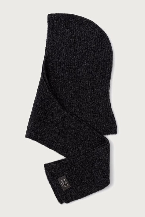 Maison Kitsuné Kaptur z wełną czarny MRUAT11WA0022